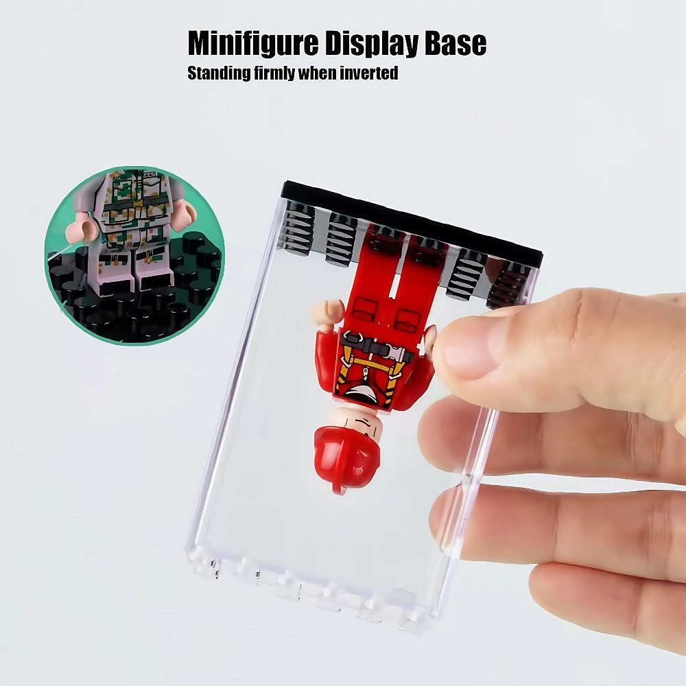 Minifigure Display Case 20-Pack – Clear Acrylic Stackable Storage Boxes for LEGO Figures, Action Figures & Collectibles | Dustproof 360°