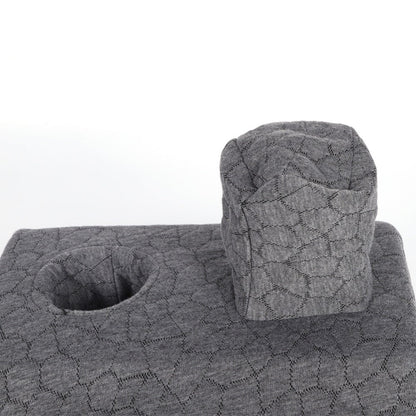 Modular Gray Reading and Gaming Cushion with Armrests, Cup Holders, Side Pockets and Detachable Sections
