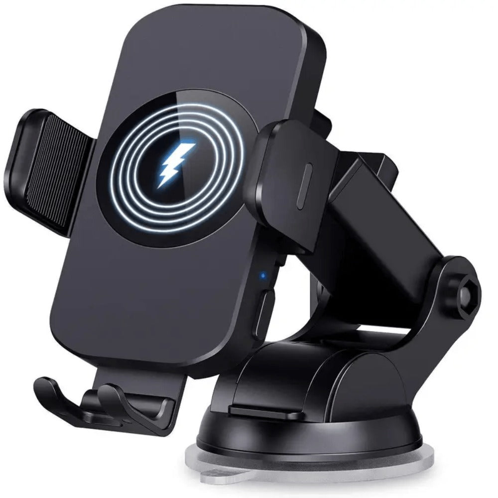 4-Color Wireless Car Charger Mount 15W Qi Auto-Clamping – Fast Wireless Charging Phone Holder for iPhone 17 16 15 14 13 12 11 Pro Max