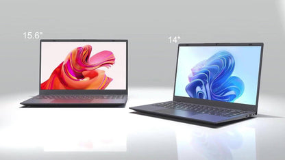 15.6 Inch Ultra-Thin Laptop, Intel Pentium 6500Y, 8GB RAM 256GB SSD, 4K Dual-Screen Support, Quad Stereo Speakers