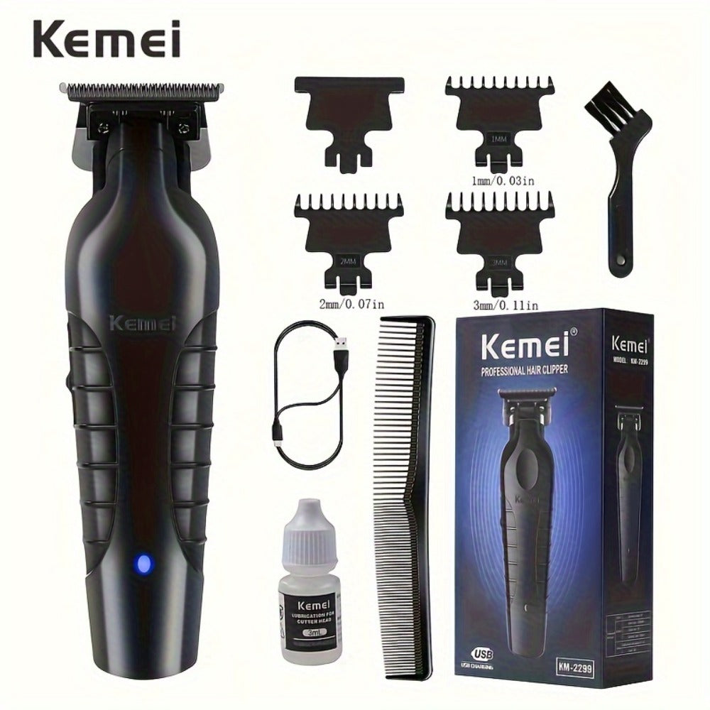 Kemei Hair Clipper & Beard Trimmer Set for Men – Professional Grooming Kit with Reciprocating Shaver, USB Rechargeable, Home & Salon Use