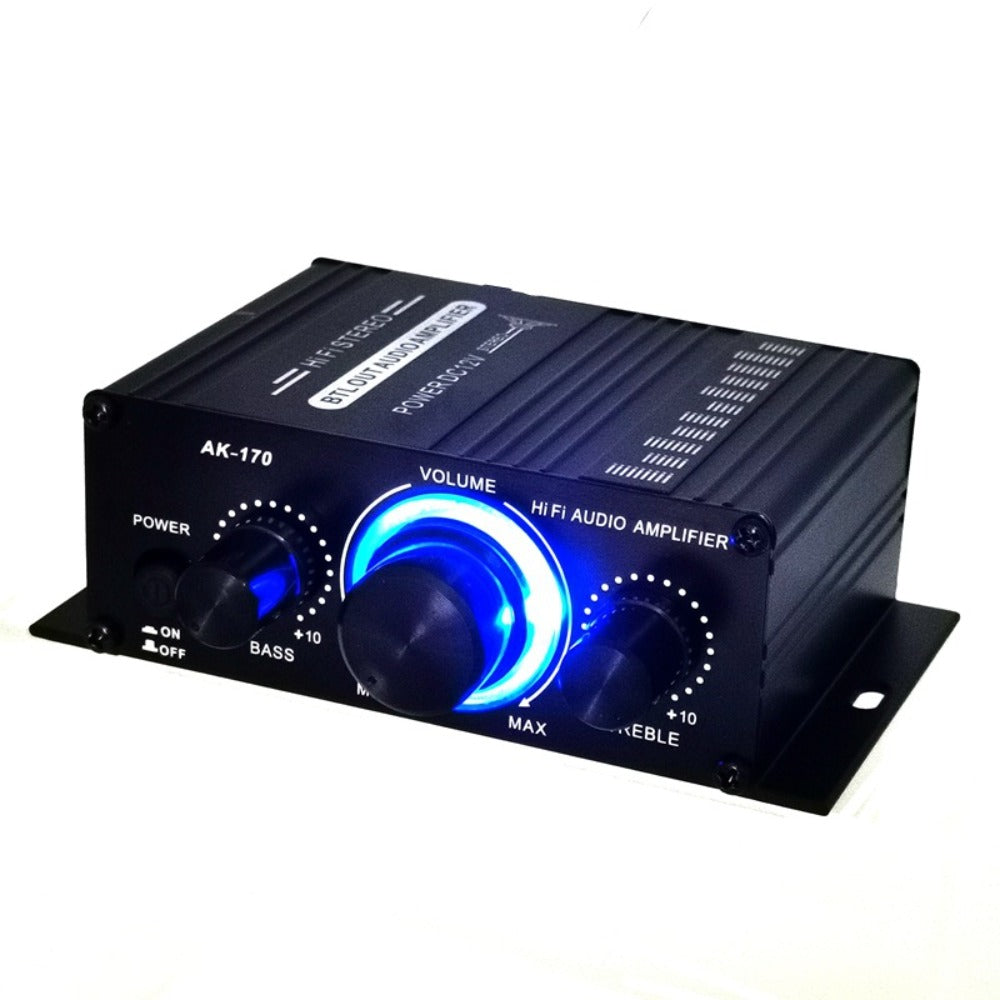 AK170 2-Channel Stereo Power Amplifier for Home Theater, Computer & Car Audio, HiFi Sound Amplifier with RCA Input