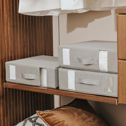 Sheet Organizers and Storage Foldable Closet Organizer Boxes for Bedding, Blankets & Clothes – Bedroom Wardrobe Under Bed Storage