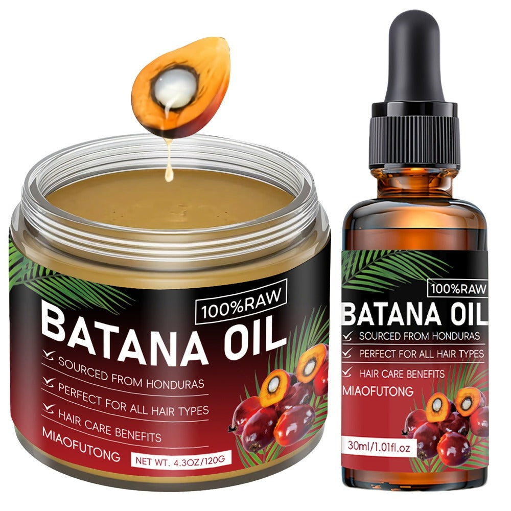 Pure Honduran Batana Oil 2-Pack – Natural Scalp Nourishing Strengthening Repair Oil for Dry Damaged Brittle Thinning Hair