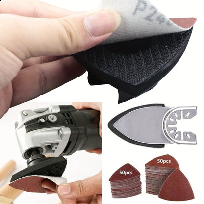 115pcs Oscillating Saw Blades Set with Sandpaper, Multitool Blades for Wood Metal Plastic, Universal Fit for Major Brands