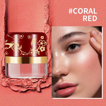 Powder Blush Set 3 Colors with Pearl Powder Rose Oil & Squalane Formula, for Makeup, Travel and Everyday Vanity Use