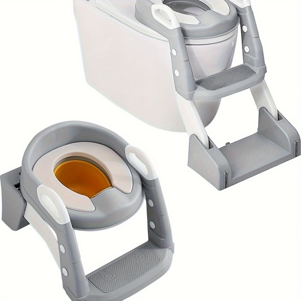 Potty Training Seat with Step Ladder 2-in-1 Toddler Toilet Seat & Stool - Foldable Kids Potty Chair with Splash Guard