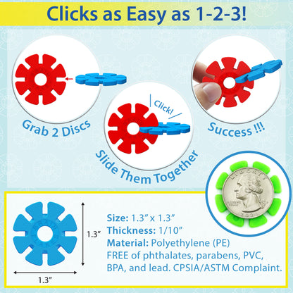 Brain Flakes Interlocking Disc Building Set 500 Pcs with the Listed Color, Size or Set Options for Everyday Use