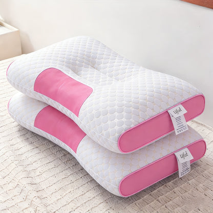 Neck Pillow 2-Pack Orthopedic Contour Support, Removable Zippered Cover, Breathable Fabric, All-Season Cervical Spine