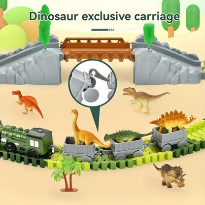 Electric Dinosaur Train Track Set 121pcs with the Listed Color, Size or Set Options for Everyday Use