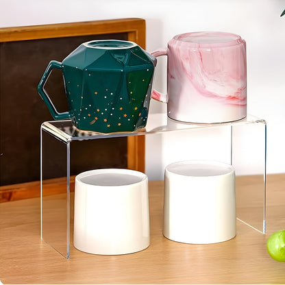 Clear Acrylic Risers Display Stands Set Funko Pop Cupcake Jewelry for Entryways, Bedrooms and Living Spaces