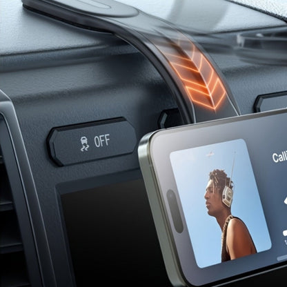 Flexible Gooseneck Car Phone Mount with Round Magnetic Head, Dashboard Base and Two Black Model Options