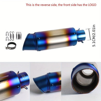 Motorcycle Exhaust Pipe 51mm & 60mm – Stainless Steel Slip-On for NMAX 125/155, Suzuki GSX650F, GSX1250 & GSX650R | Performance Exhaust