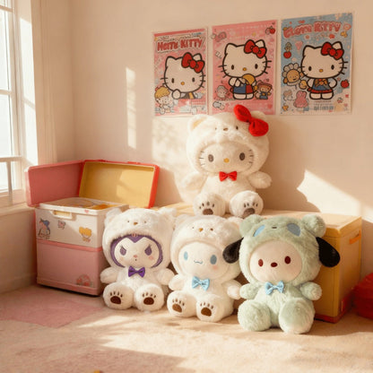 Plush Toy Big-Eared Puppy Character Doll in White, Blue Jade or Pudding Color Styles for Collecting