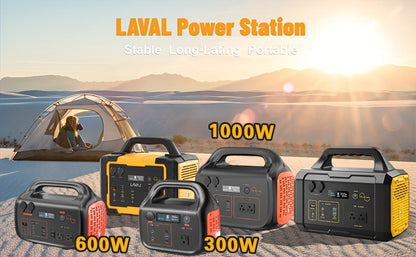 Portable Power Station 1075Wh/294Wh – 1000W/300W Solar Generator, Lithium Battery, 120V AC Outlet, for RV, Camping, Hiking