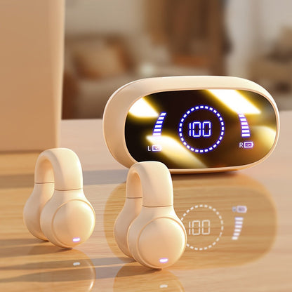Open-Ear AI Translation Earbuds 144 Languages Real-Time Translator, Wireless Translator Headphones USB-C Charging