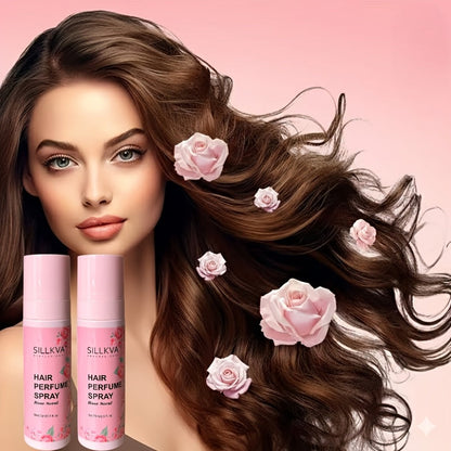 Argan Hair Oil & Rose Scented Spray Set for Women | Moroccan Penetrating Treatment Smooths Frizz Moisturizes Strengthens | Long-Lasting Rose