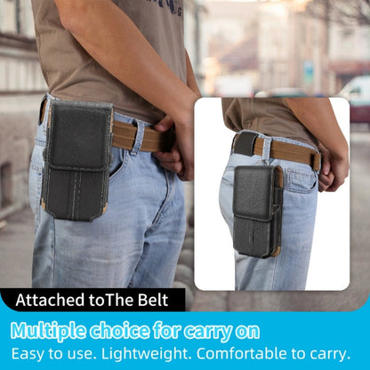 Phone Holster Belt Clip PU Leather Universal Waist Pouch 5.2–7.2 Inch – Vertical Carry Case with Metal Clip & Belt Loop for iPhone 16 15 14