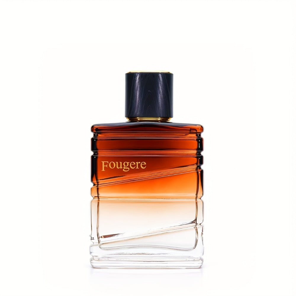 Eau de Toilette Fougere Fragrance for Men 100ml Spray in Amber Gradient Bottle and Dark Cap