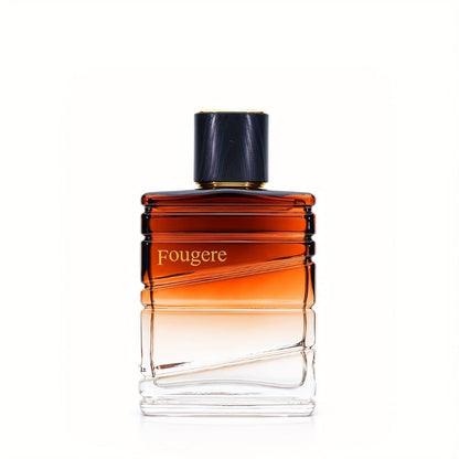 Eau de Toilette Fougere Fragrance for Men 100ml Spray in Amber Gradient Bottle and Dark Cap