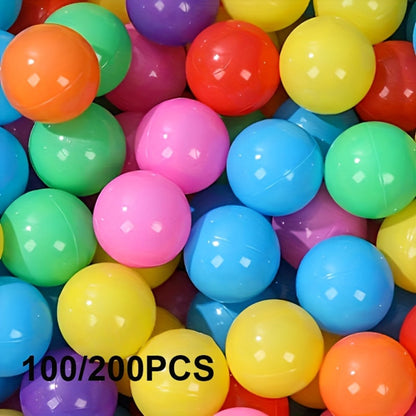 Colorful Plastic Ball Pit Balls for Kids, 100 or 200pcs Vibrant Mixed Color Balls for Ball Pools