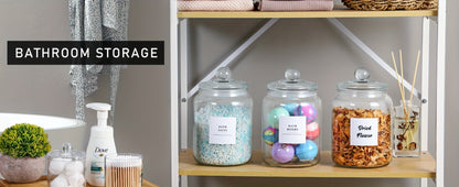 Airtight Glass Jars with Lids Labels and Spoons Half Gallon Storage Canisters for Laundry Detergent Pods Scent Booster Beads Kitchen Pantry