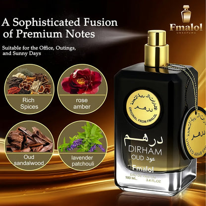 Boxed 3.4 fl oz Fragrance with Black Bottle or Oud-Labeled Checkout Options and Gold-Cap Presentation