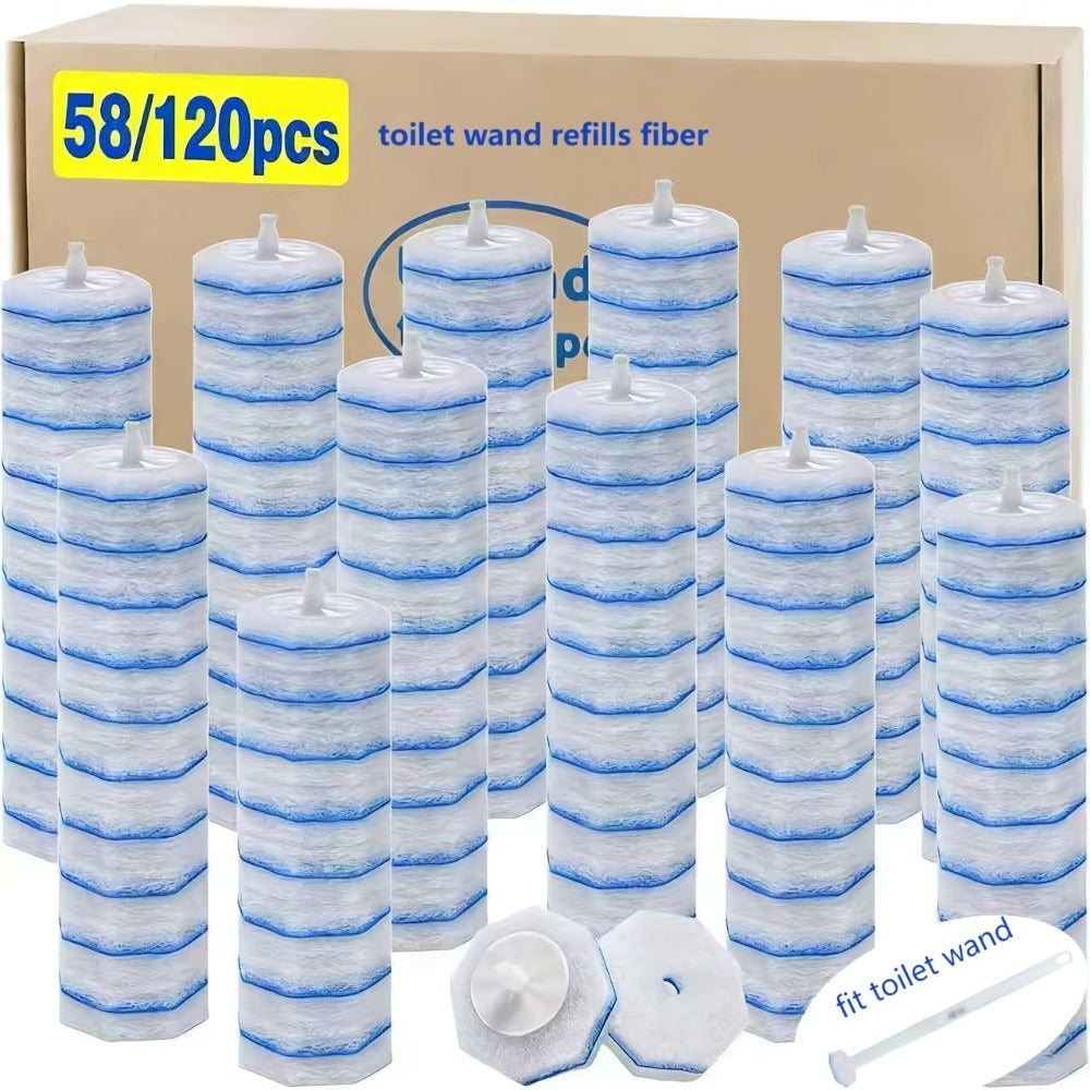 Disposable Toilet Wand Refills 120 or 58 Count Compatible with Clorox ToiletWand Upgraded for Entryways, Bedrooms and Living Spaces