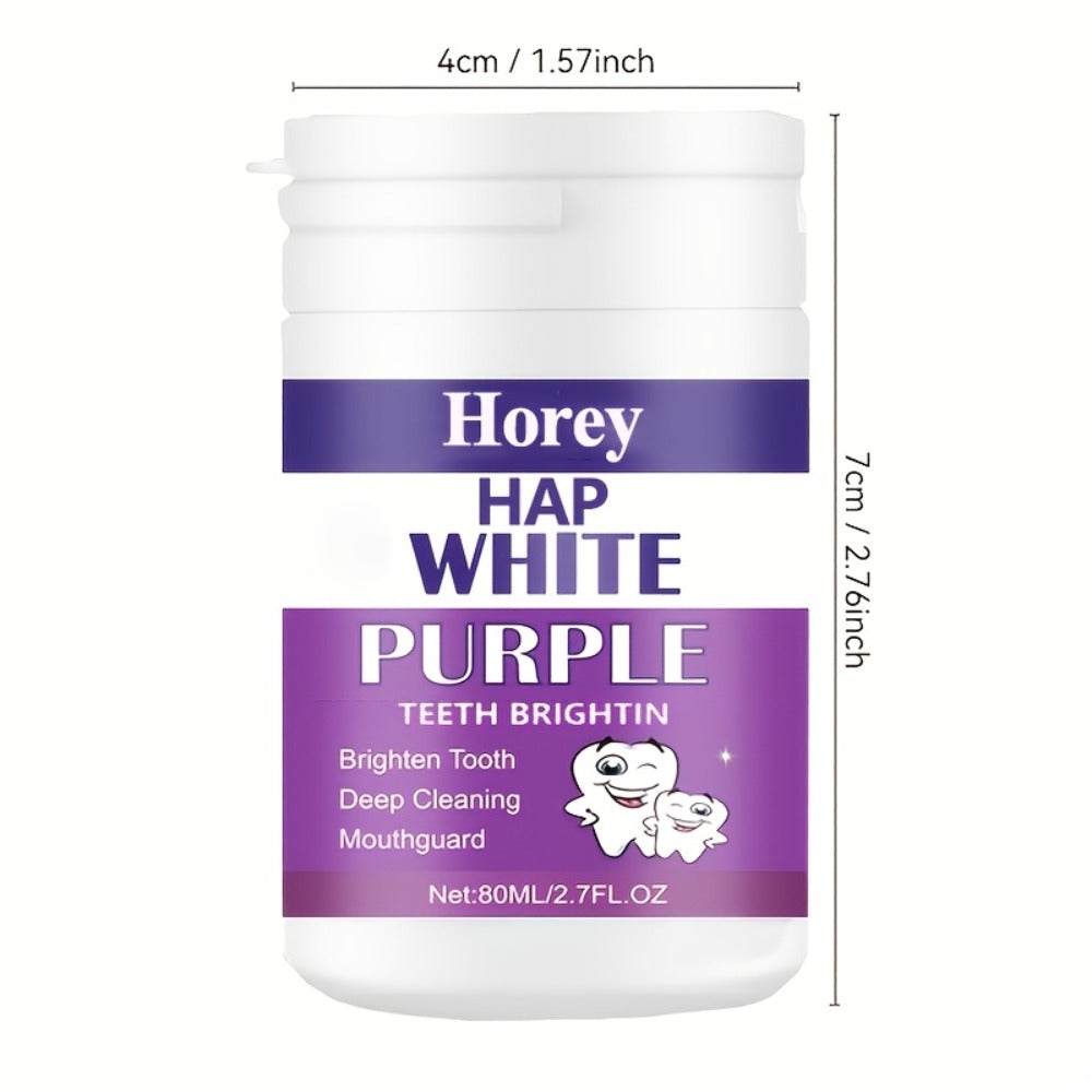 Purple Teeth Whitening Powder for Sensitive Teeth, BPA-Free Alcohol-Free Tooth Polishing Powder Deep Cleans