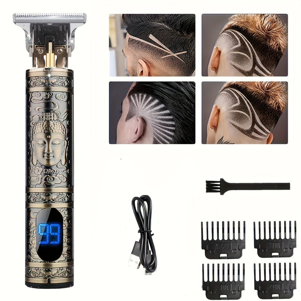 Vintage Bronze LCD Lighter - Novelty Antique Style Windproof Lighter with Dragon Skull Buddha for Entryways, Bedrooms and Living Spaces