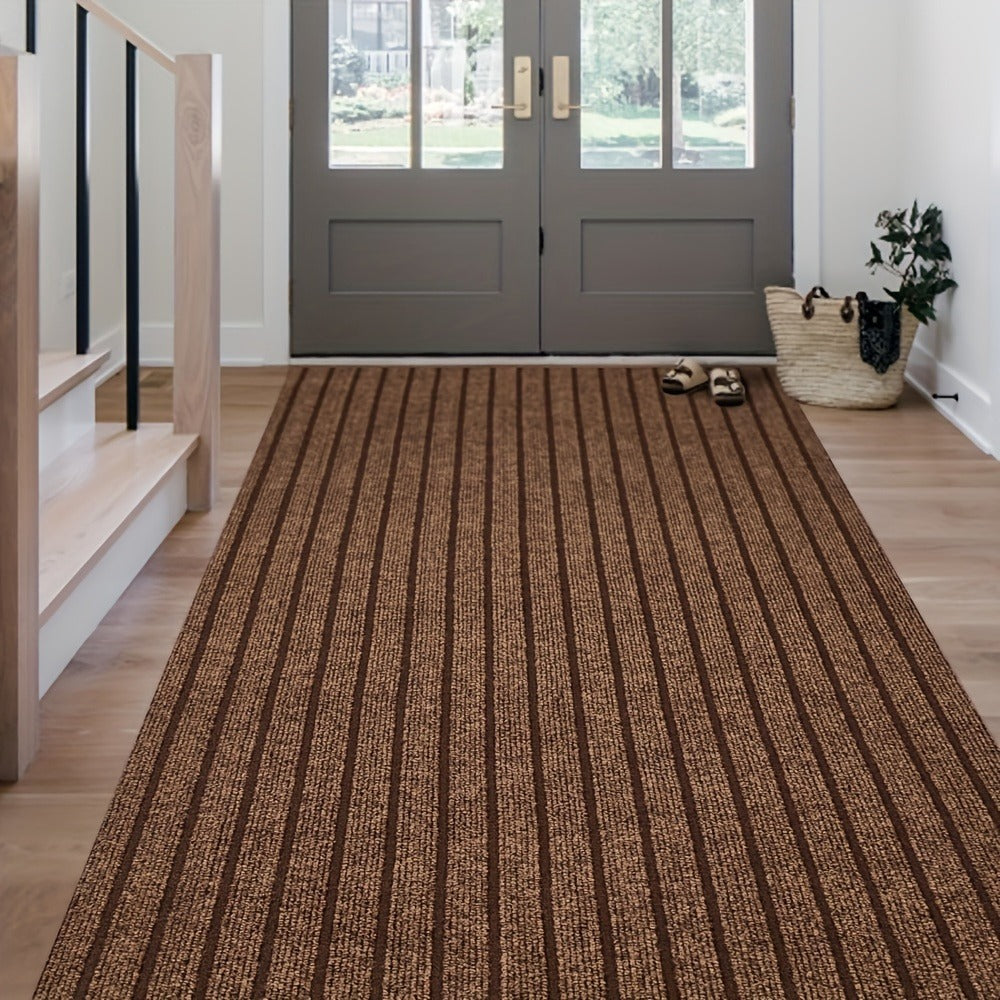 Runner Carpet with Rubber Backing - 1800G/sqm Indoor Outdoor Rug, Hallway, Entryway, Laundry Room & Balcony Runner Mat