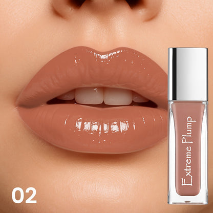 Lip Gloss for Women, Water Gloss Non-Sticky Formula, Sheer Nude Pink Shimmer Tint, Sweatproof Smooth Comfortable Wear