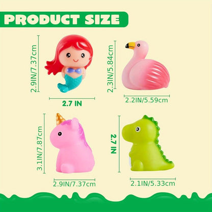 Colorful Light-Up Mermaid and Animal Bath Toy Sets with 2, 6, 8 or 12-Piece Checkout Options