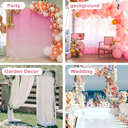 Premium Square Backdrop Support Stand | Flexible Portable Rectangular Metal Frame for Wedding Ceremony, Birthday Party