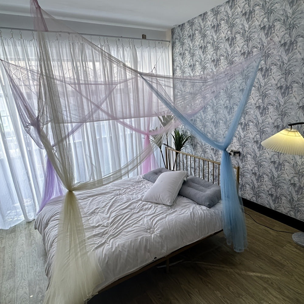 Bed Canopy Mosquito Net – Princess Canopy for Beds with Curtains, Sheer Bed Drapes for Indoor Outdoor Use