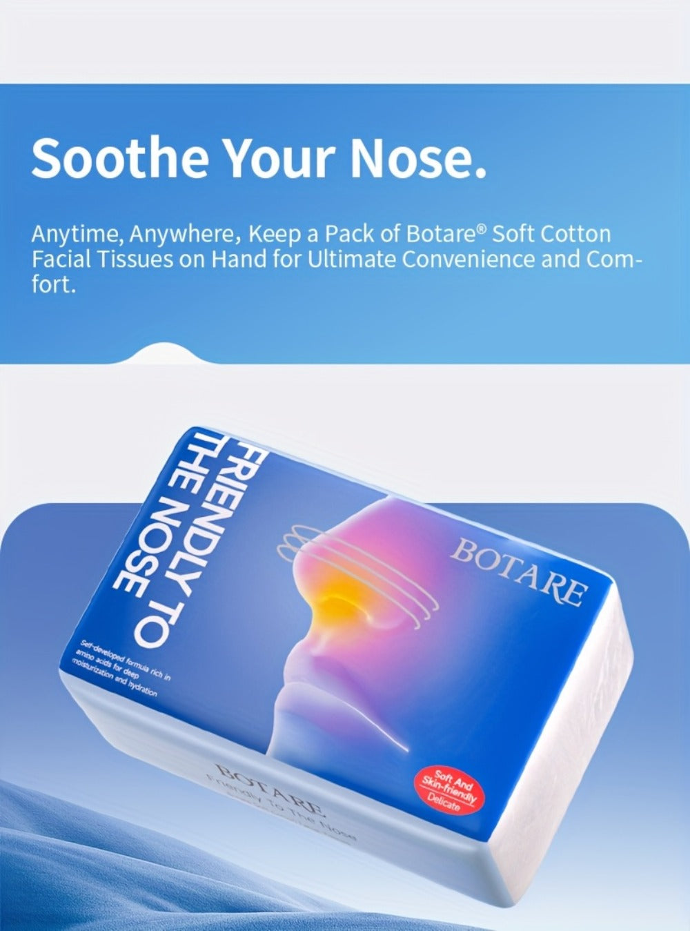 Facial Tissue 20 Packs, Dry & Wet Use, Sensitive Skin Safe, Tissues for Home Kitchen Bathroom Travel