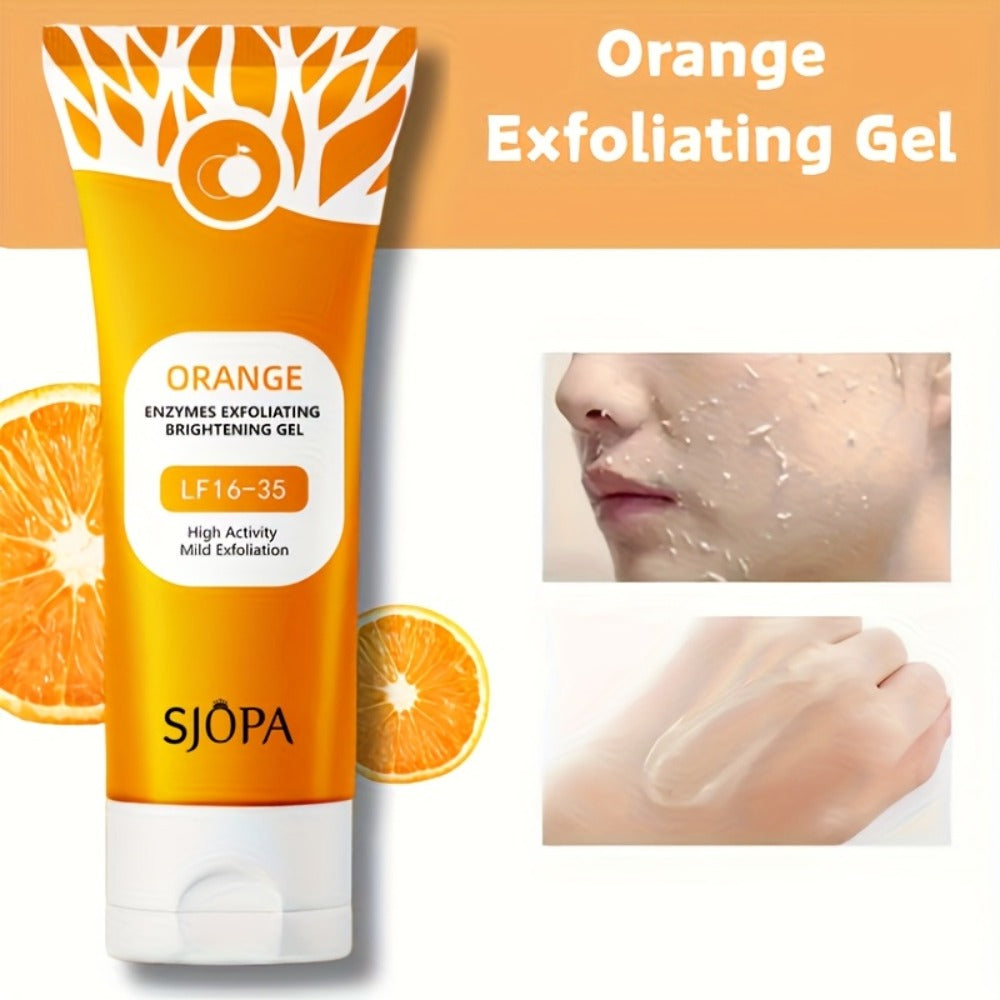 Exfoliating Face Gel 100g - Orange Vitamin C Salicylic Acid Pore Cleansing Physical Exfoliant
