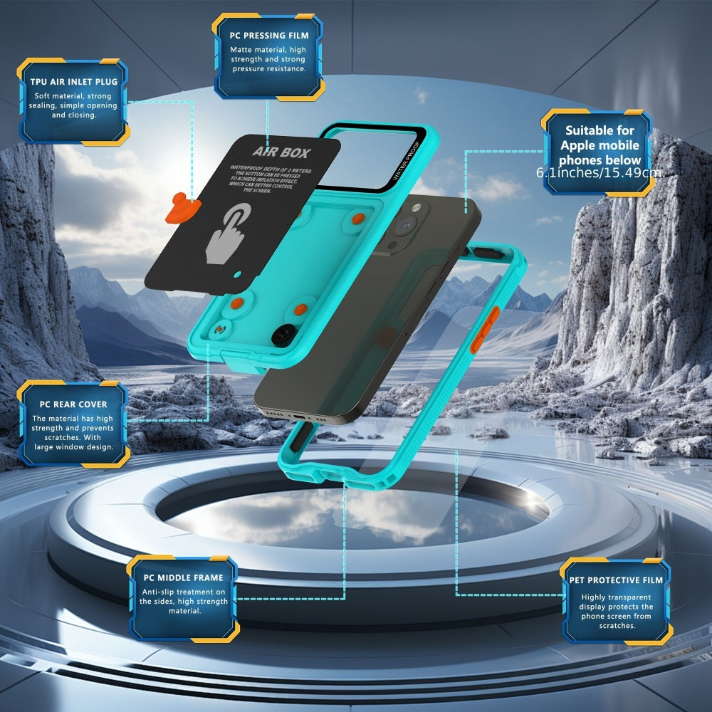 iPhone Case 360° Full Body Shockproof Dustproof Underwater Swimming Surfing Sports Cover for an Everyday Personal Care Routine