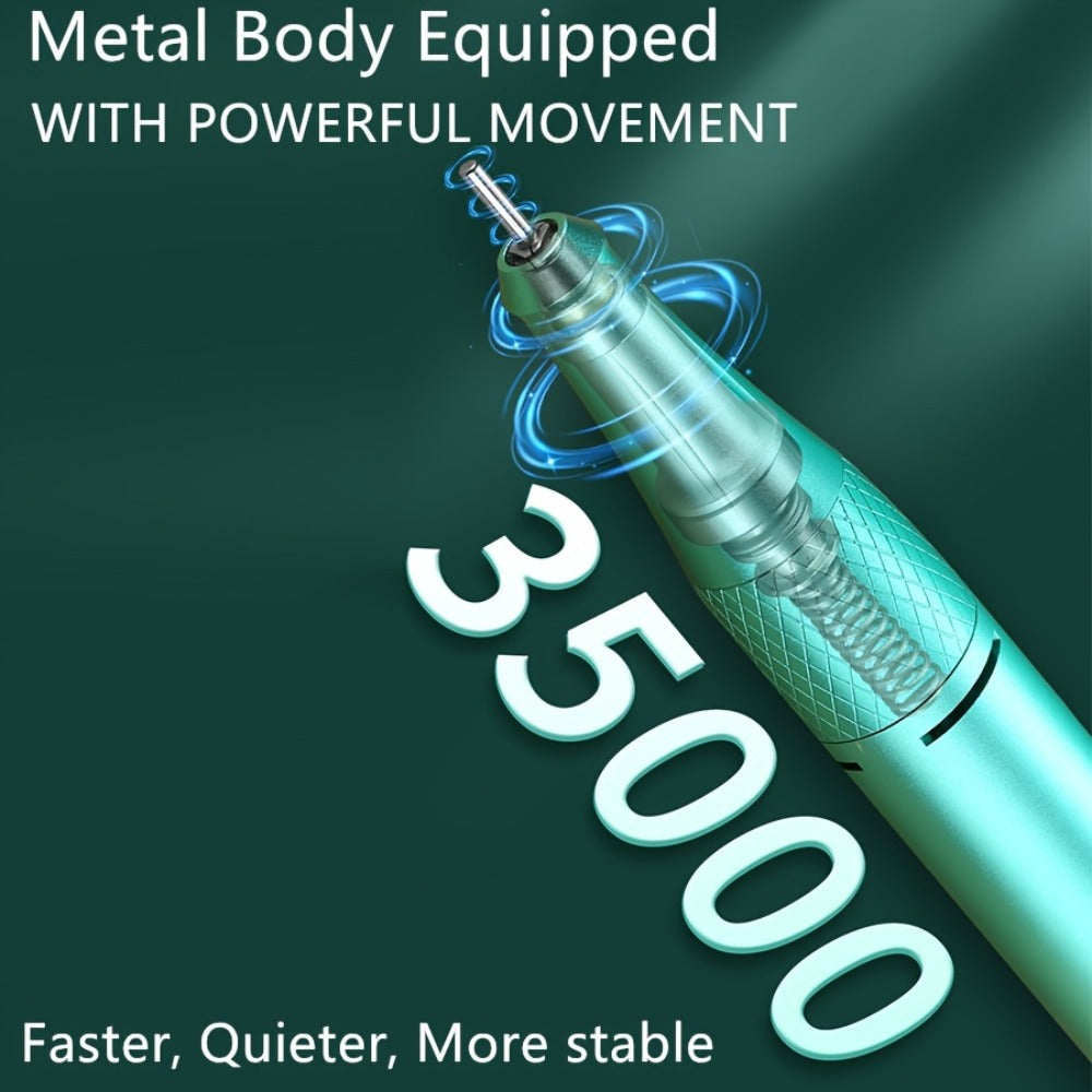 Electric Nail Polisher & Buffer Rechargeable High Power, Professional Manicure Pedicure Machine for Nail