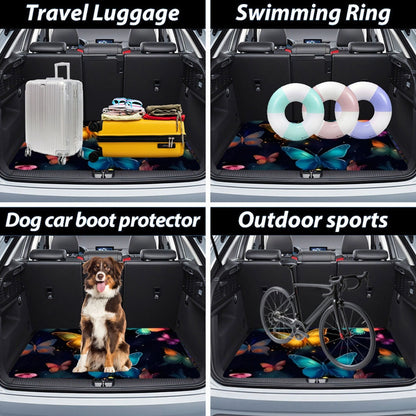 Car Trunk Mat Cargo Liner – Waterproof Non-Slip Trunk Floor Mat with Pattern Designs to Protect Vehicle Interior from Dirt