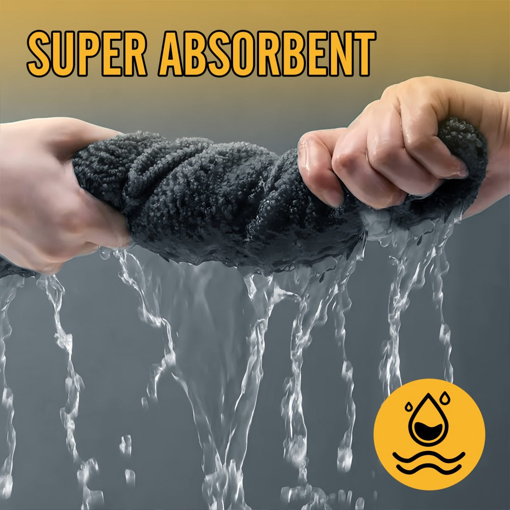 Car Drying Towel in 24 x 36-Inch 1500 GSM Edgeless Microfiber, Available as One or Two Pieces