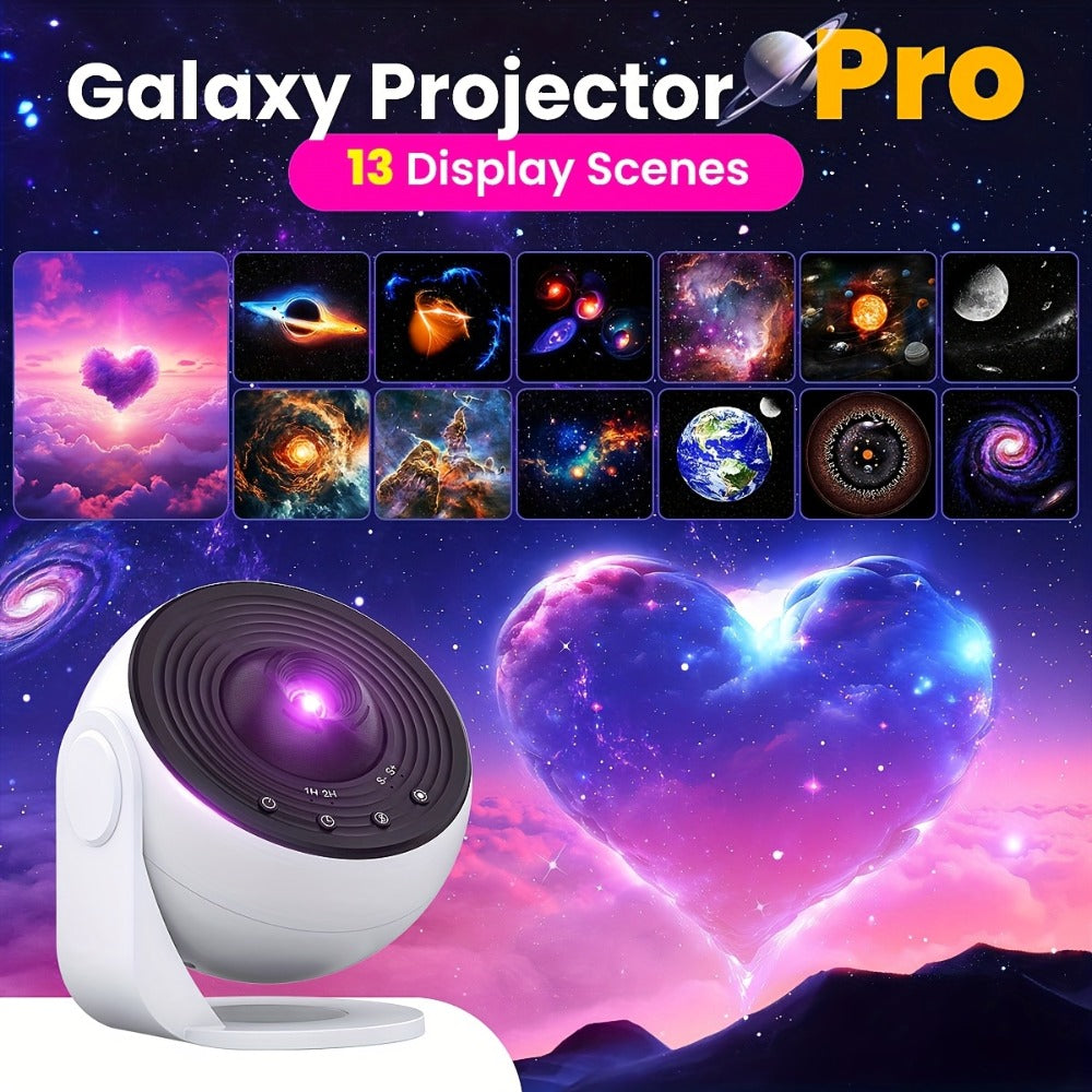 Galaxy Earth Projector Lamp 4K HD with 13 Film Cards Globe Night Light Projector for Bedroom for Entryways, Bedrooms and Living Spaces