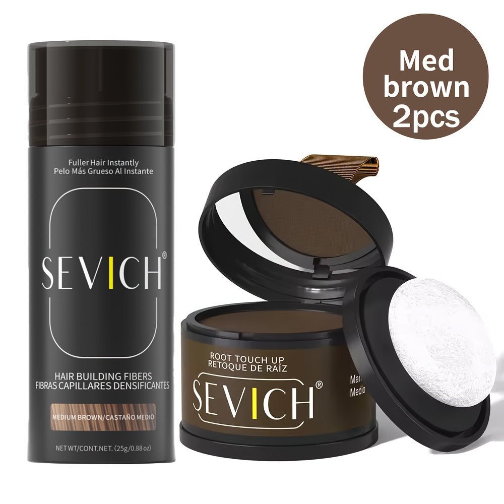 Thinning Hair Root Coverage Powder with Brush, Instant Hairline Concealer Natural Shadow Effect
