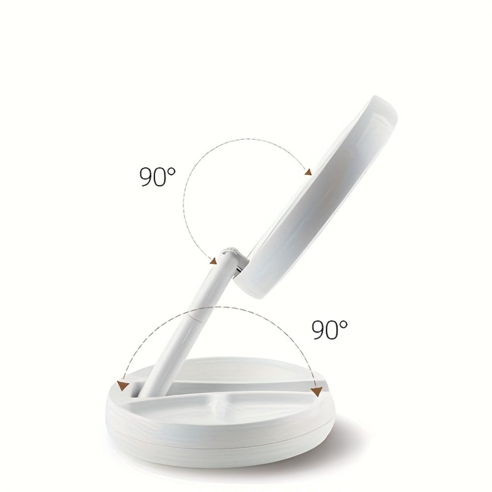 Lighted Makeup Mirror with 10x Magnifying Glass, Double Sided LED Vanity Mirror, Bright Shadow-Free Light