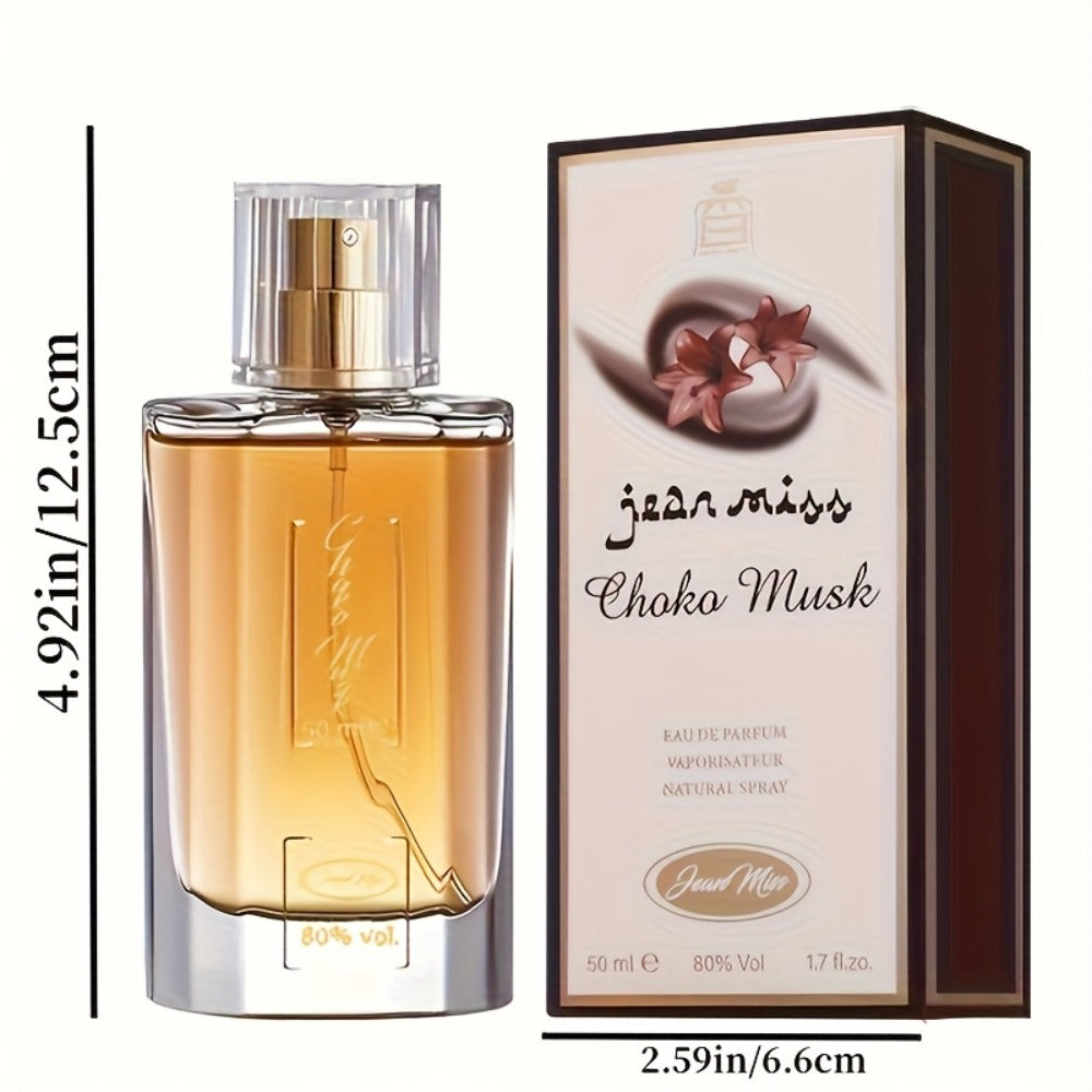 Perfume for Women 50ml Oriental Gourmand Spray with Cocoa, Musk, Amber and Soft Floral Notes