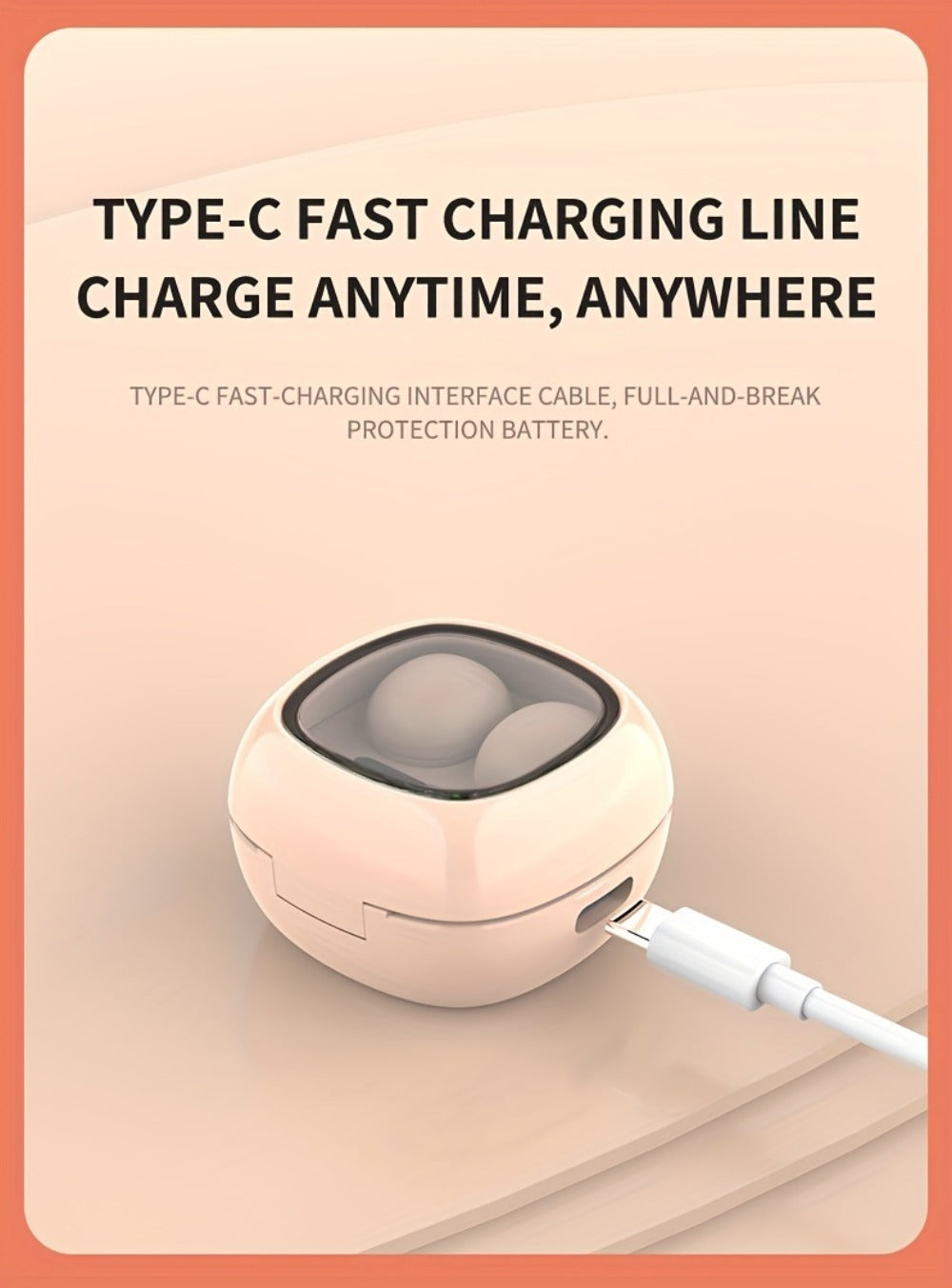 Wireless Earbuds Ultra-Small In-Ear with Touch Control, Built-In Mic and LED Case in Three Colors