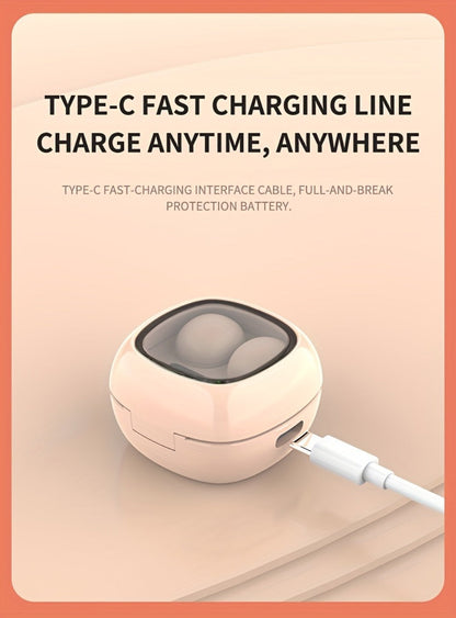 Wireless Earbuds Ultra-Small In-Ear with Touch Control, Built-In Mic and LED Case in Three Colors