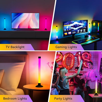 RGBIC LED Light Bar Music Sync RGB Ambient Lighting USB Powered 64+ Modes 16 Million Colors App, for Home, Desk and Accent Lighting