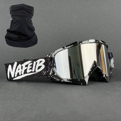 Ski Goggles with Headscarf Set – PC Lens TPU Frame, Windproof Dustproof, Helmet Compatible for Men Women Adults, Multiple Color Options
