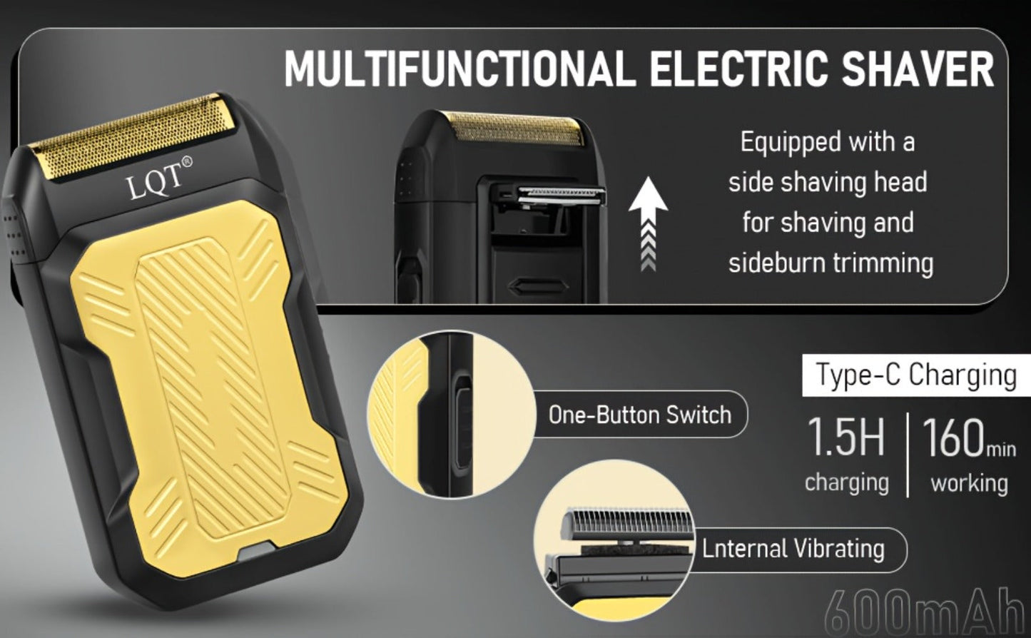 Hair Clipper Set for Men USB Rechargeable, Professional Electric Hair Trimmer with Oil Head Engraving